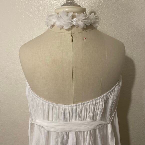 Lulus Angelic Outlook White 3D Floral Shift Halter Midi Dress Size XS NWT - Picture 7 of 7